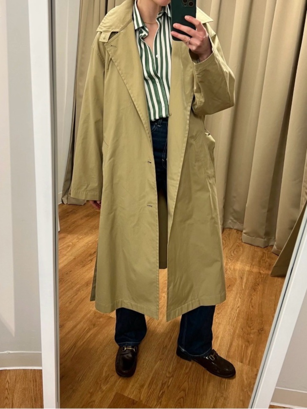 Lemaire Uniqlo U Oversized Cotton Nylon Hooded Belted Trench Coat XS (M) EUC